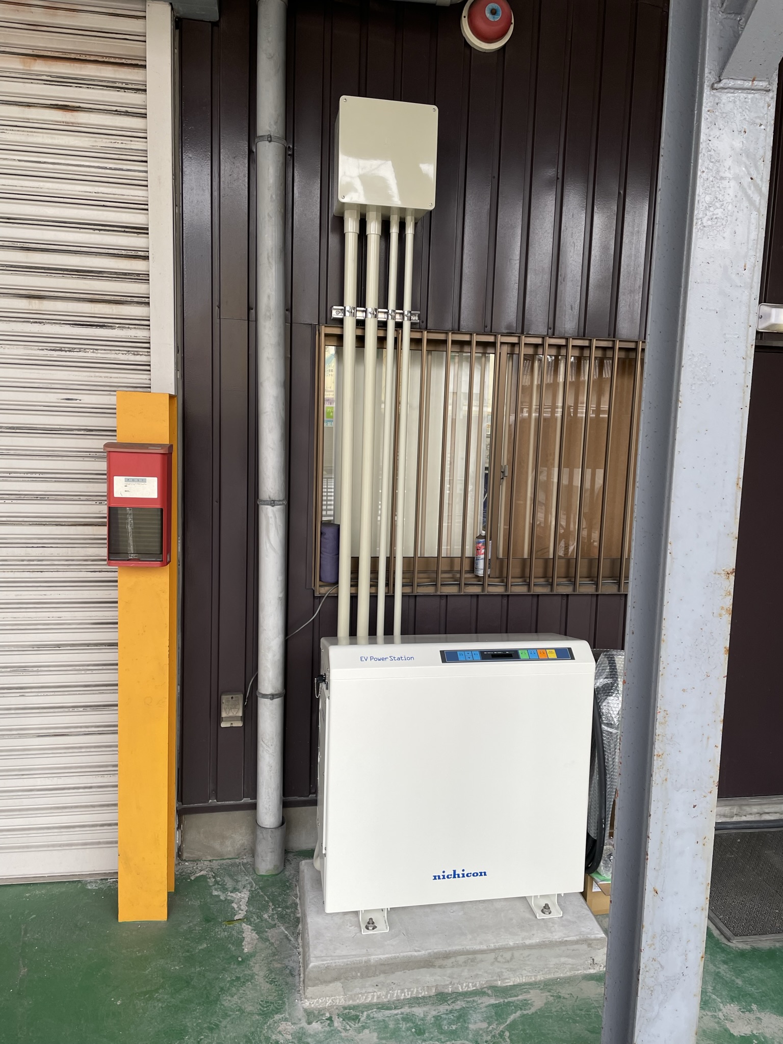【大阪府大阪市】O社様営業所にV2Hに施工（Ｖ２Ｈ　ニチコン　EVパワーステーションプレミアム）